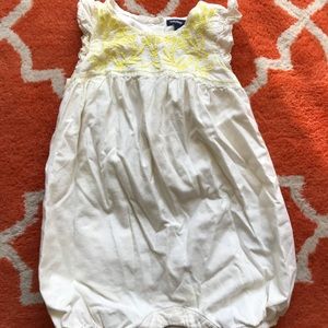 Cream embroidered Baby Gap bubble romper